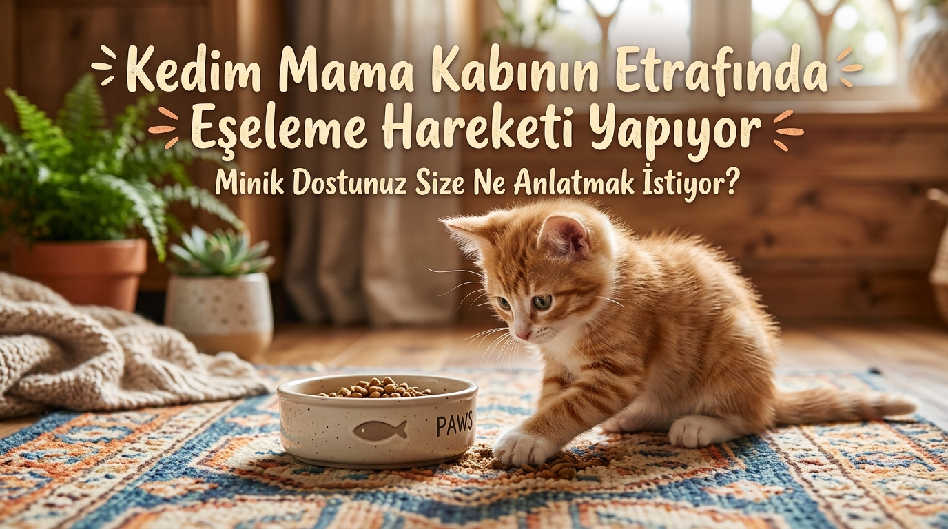 Kedim Mama Kabının Etrafında Eşeleme Hareketi Yapıyor