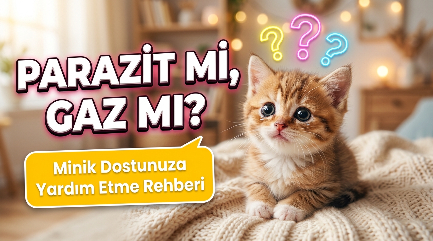 Yavru Kedimin Karnı Davul Gibi Şiş